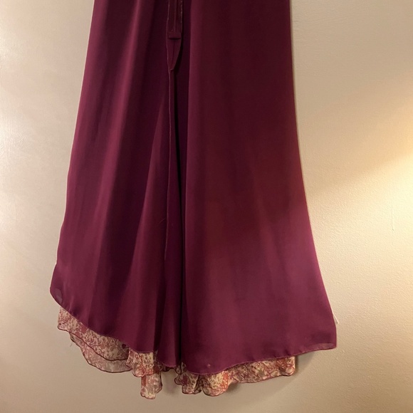 Soft Surrounding Silk Embroidered Lined Maxi Skirt--Size 4 - Picture 8 of 12